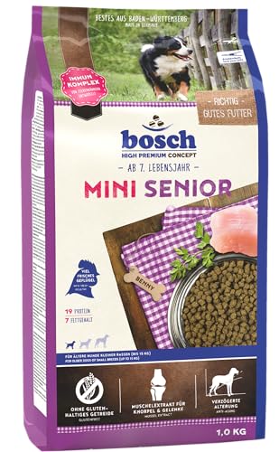 bosch HPC Mini Senior | Alimento seco para perros mayores de razas pequeñas...
