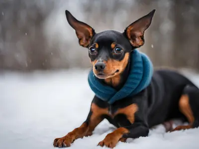 pinscher tiembla por frio